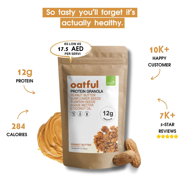 Organic Peanut Butter Protein Granola 6-Single Serve Pouches