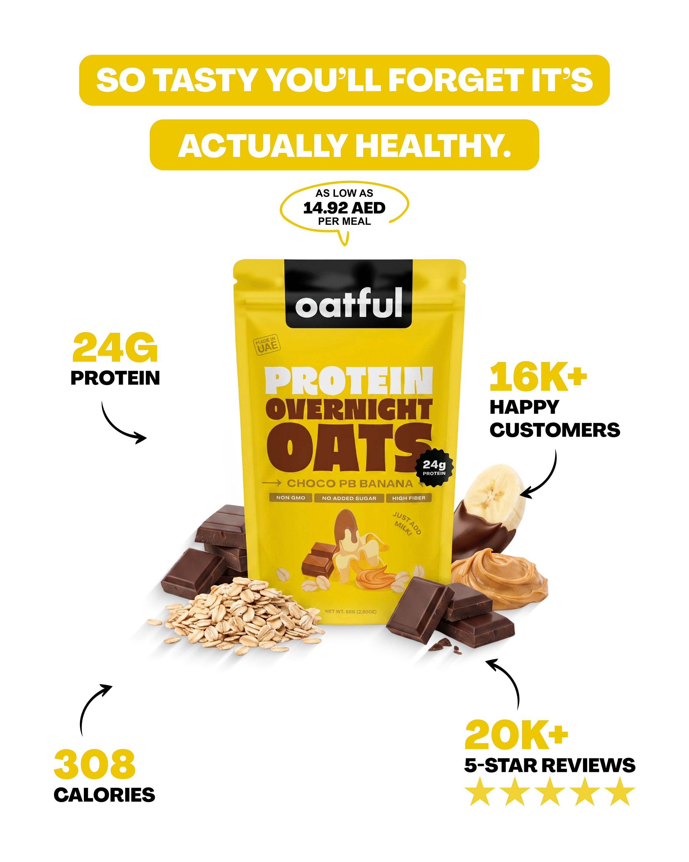 Choco PB Banana 6-Single Serve Pouches