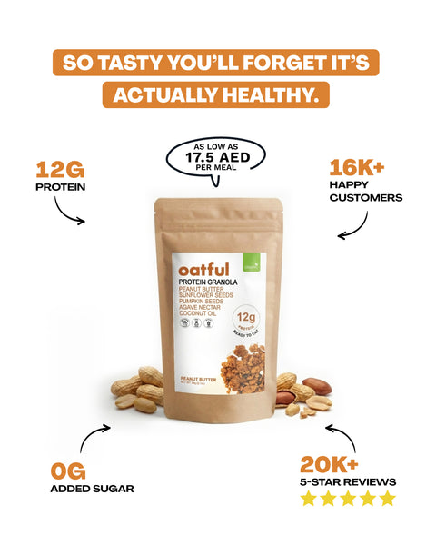 Organic Peanut Butter Protein Granola 6-Single Serve Pouches