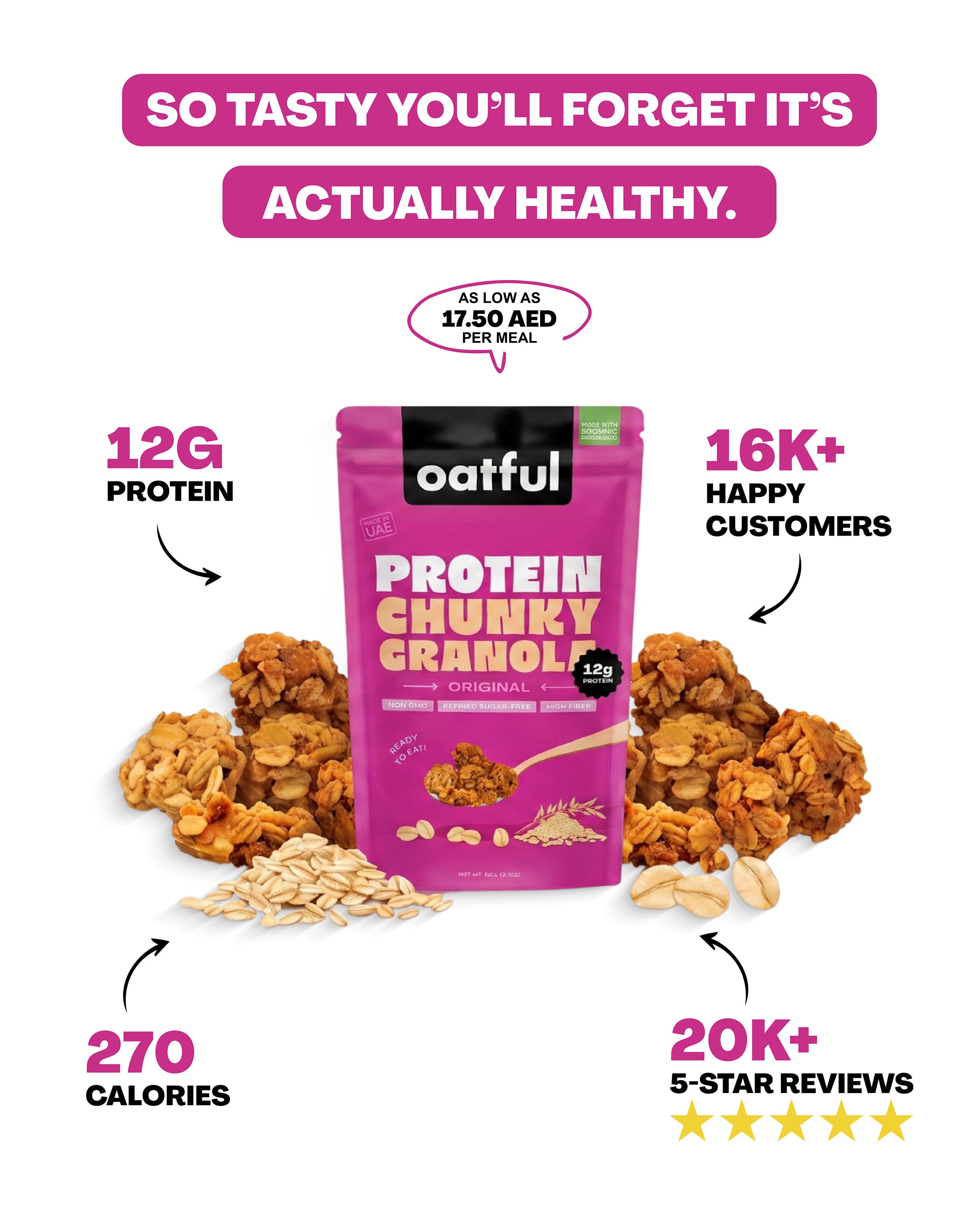 Organic Original Protein Granola 6-Single Serve Pouches