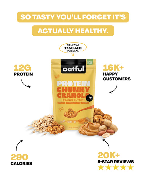 Organic Peanut Butter Protein Granola 6-Single Serve Pouches